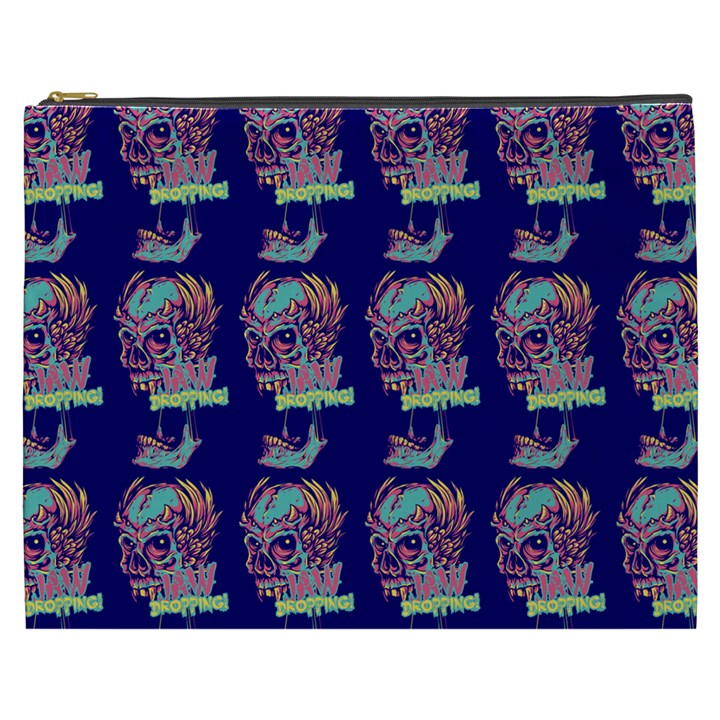 Jaw Dropping Horror Hippie Skull Cosmetic Bag (XXXL)