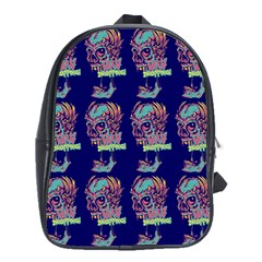 Jaw Dropping Horror Hippie Skull School Bag (xl) by DinzDas