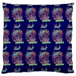 Jaw Dropping Horror Hippie Skull Large Flano Cushion Case (One Side) Front