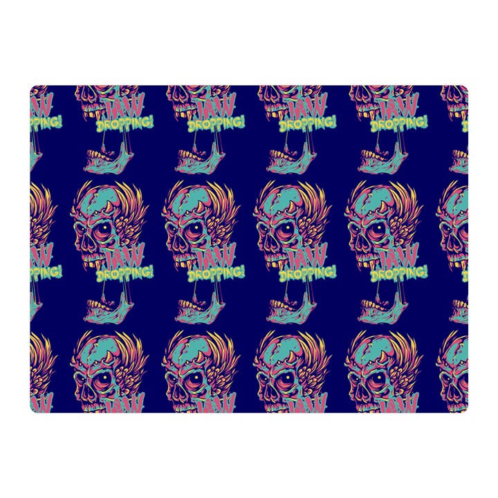 Jaw Dropping Horror Hippie Skull Double Sided Flano Blanket (Mini) 