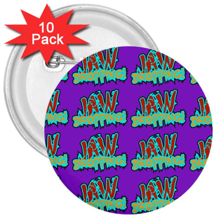 Jaw Dropping Comic Big Bang Poof 3  Buttons (10 pack) 