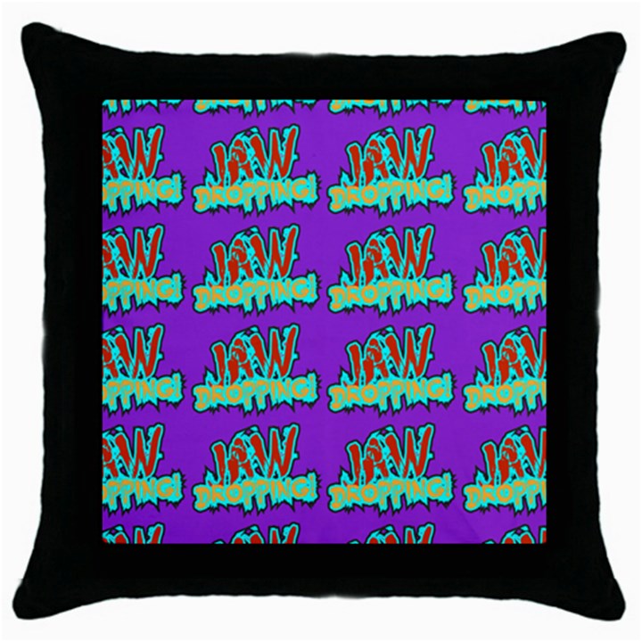 Jaw Dropping Comic Big Bang Poof Throw Pillow Case (Black)