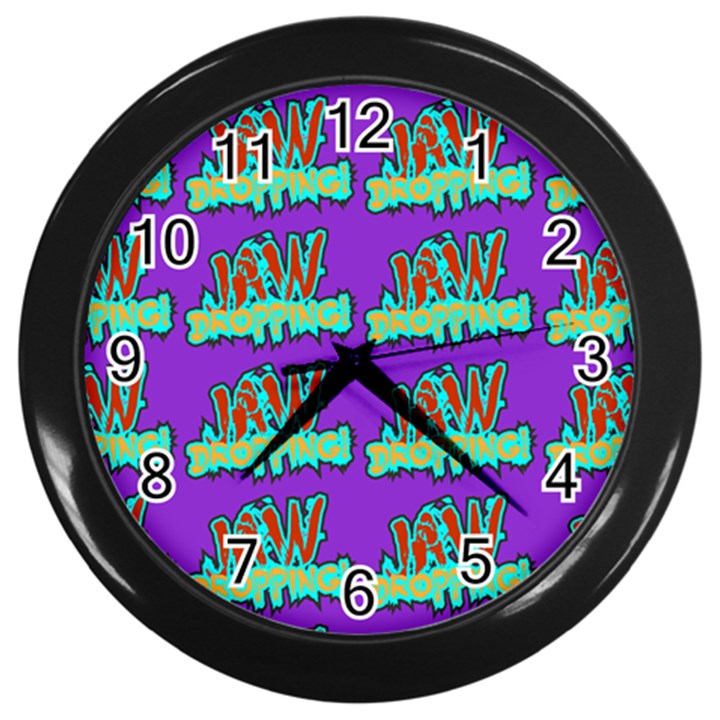 Jaw Dropping Comic Big Bang Poof Wall Clock (Black)