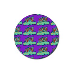 Jaw Dropping Comic Big Bang Poof Rubber Coaster (round)  by DinzDas