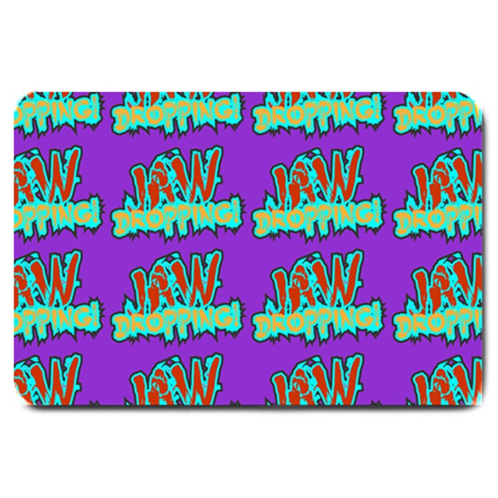 Jaw Dropping Comic Big Bang Poof Large Doormat 