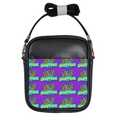 Jaw Dropping Comic Big Bang Poof Girls Sling Bag by DinzDas