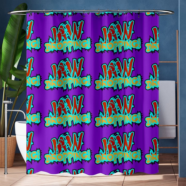 Jaw Dropping Comic Big Bang Poof Shower Curtain 60  x 72  (Medium) 