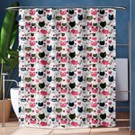 Adorable seamless cat head pattern01 Shower Curtain 60  x 72  (Medium)  60 x72  Curtain