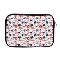 Adorable Seamless Cat Head Pattern01 Apple Macbook Pro 17  Zipper Case by TastefulDesigns