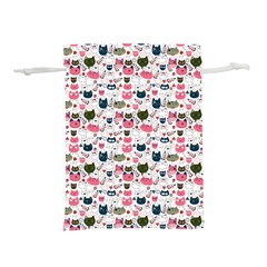 Adorable Seamless Cat Head Pattern01 Lightweight Drawstring Pouch (s) by TastefulDesigns