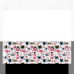 Adorable Seamless Cat Head Pattern01 Rectangular Jigsaw Puzzl by TastefulDesigns