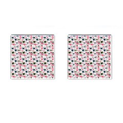 Adorable Seamless Cat Head Pattern01 Cufflinks (square) by TastefulDesigns