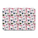 Adorable seamless cat head pattern01 Plate Mats 18 x12  Plate Mat