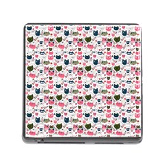 Adorable Seamless Cat Head Pattern01 Memory Card Reader (square 5 Slot) by TastefulDesigns