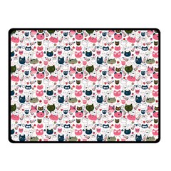 Adorable Seamless Cat Head Pattern01 Double Sided Fleece Blanket (small)  by TastefulDesigns