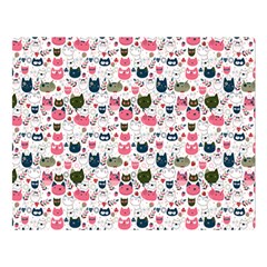 Adorable Seamless Cat Head Pattern01 Double Sided Flano Blanket (large)  by TastefulDesigns