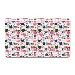 Adorable Seamless Cat Head Pattern01 Magnet (rectangular) by TastefulDesigns