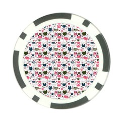 Adorable Seamless Cat Head Pattern01 Poker Chip Card Guard (10 Pack) by TastefulDesigns