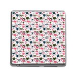 Adorable seamless cat head pattern01 Memory Card Reader (Square 5 Slot) Front