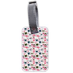 Adorable Seamless Cat Head Pattern01 Luggage Tag (two Sides) by TastefulDesigns