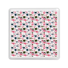 Adorable Seamless Cat Head Pattern01 Memory Card Reader (square) by TastefulDesigns