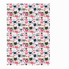 Adorable Seamless Cat Head Pattern01 Small Garden Flag (two Sides) by TastefulDesigns