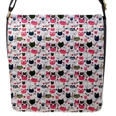 Adorable Seamless Cat Head Pattern01 Flap Closure Messenger Bag (s) by TastefulDesigns