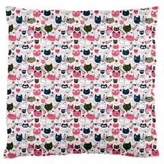 Adorable Seamless Cat Head Pattern01 Standard Flano Cushion Case (one Side) by TastefulDesigns