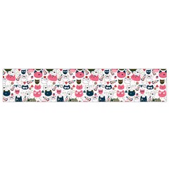 Adorable Seamless Cat Head Pattern01 Small Flano Scarf