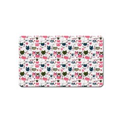 Adorable Seamless Cat Head Pattern01 Magnet (name Card) by TastefulDesigns