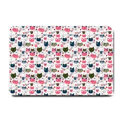 Adorable Seamless Cat Head Pattern01 Small Doormat 