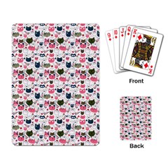 Adorable Seamless Cat Head Pattern01 Playing Cards Single Design (rectangle)