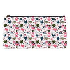 Adorable Seamless Cat Head Pattern01 Pencil Case by TastefulDesigns