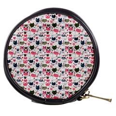 Adorable Seamless Cat Head Pattern01 Mini Makeup Bag by TastefulDesigns