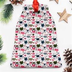 Adorable Seamless Cat Head Pattern01 Ornament (bell)