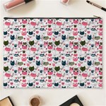 Adorable seamless cat head pattern01 Cosmetic Bag (XXXL) Back