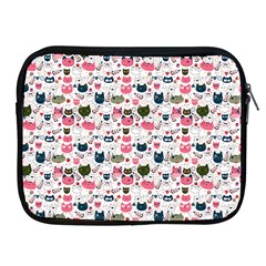 Adorable Seamless Cat Head Pattern01 Apple Ipad 2/3/4 Zipper Cases by TastefulDesigns