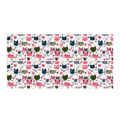 Adorable Seamless Cat Head Pattern01 Satin Wrap by TastefulDesigns