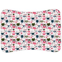 Adorable Seamless Cat Head Pattern01 Velour Seat Head Rest Cushion by TastefulDesigns