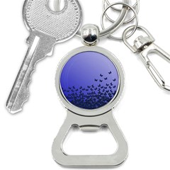 Gradient Butterflies Pattern, Flying Insects Theme Bottle Opener Key Chain by Casemiro