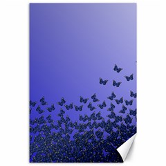 Gradient Butterflies Pattern, Flying Insects Theme Canvas 24  X 36  by Casemiro