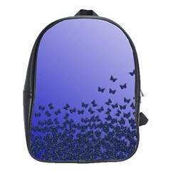 Gradient Butterflies Pattern, Flying Insects Theme School Bag (large) by Casemiro