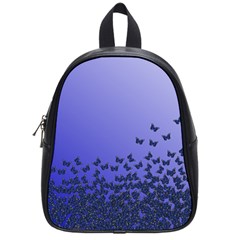 Gradient Butterflies Pattern, Flying Insects Theme School Bag (small) by Casemiro