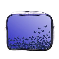 Gradient Butterflies Pattern, Flying Insects Theme Mini Toiletries Bag (one Side) by Casemiro