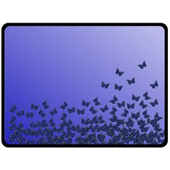 Gradient Butterflies Pattern, Flying Insects Theme Fleece Blanket (large)  by Casemiro