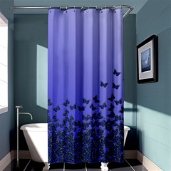 Gradient Butterflies Pattern, Flying Insects Theme Shower Curtain 36  X 72  (stall)  by Casemiro