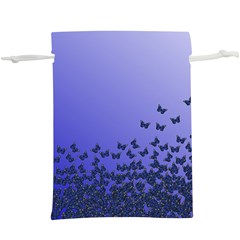 Gradient Butterflies Pattern, Flying Insects Theme  Lightweight Drawstring Pouch (xl) by Casemiro