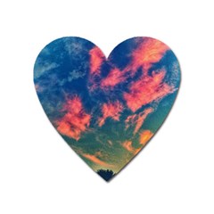  Brushstroke Skies Heart Magnet by okhismakingart