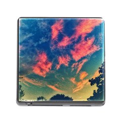  Brushstroke Skies Memory Card Reader (square 5 Slot) by okhismakingart