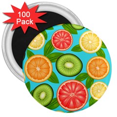 Fruit Love 3  Magnets (100 Pack) by designsbymallika